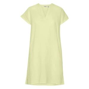 NWT Linen blend dress by European b.young soft pale yellow colour